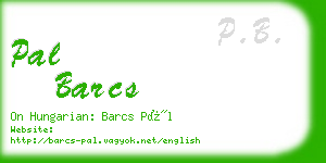 pal barcs business card